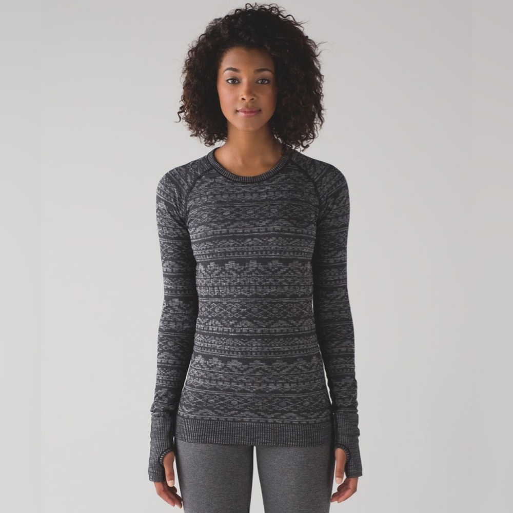 Lululemon | Rest Less Pullover in Heathered Black Pattern